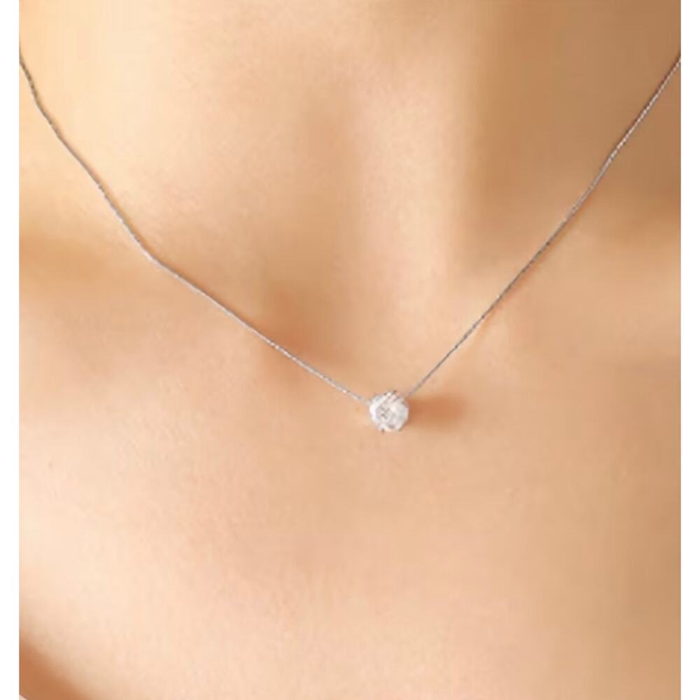 Tiny Necklace tiny 18" Silver Color Chain fashion Necklace